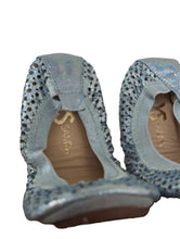 Load image into Gallery viewer, YOSI SAMRA Ballerinas Metallic Blue Casual Folding Shoes Size UK 3.5 NEW RRP 66
