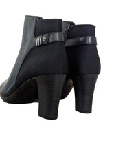 Load image into Gallery viewer, ANNE KLEIN Black Ankle Bootie Formal Boots Zipper Slip On Size UK8 US10 NEW RRP 189
