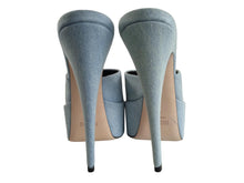 Load image into Gallery viewer, PARIS TEXAS Ladies Light Blue Denim Marina Mule Shoes Size EU39 UK6 RRP475 NEW
