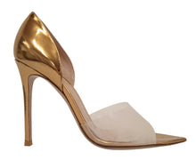 Load image into Gallery viewer, GIANVITO ROSSI Ladies Gold Leather Bree D&#39;Orsay Shoes EU41 UK8 RRP650 NEW
