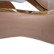 Load image into Gallery viewer, GIANVITO ROSSI Ladies Gold Leather Bree D&#39;Orsay Shoes EU41 UK8 RRP650 NEW

