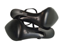 Load image into Gallery viewer, NATASHA ZINKO Ladies Black Leather Rabbit Toe Sandals Size EU36 UK3 RRP490 NEW
