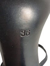 Load image into Gallery viewer, NATASHA ZINKO Ladies Black Leather Rabbit Toe Sandals Size EU36 UK3 RRP490 NEW
