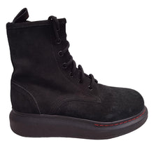 Load image into Gallery viewer, ALEXANDER MCQUEEN Combat Boots Shoes Suede Lace Up Black EU36.5 UK3.5 NEW
