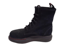Load image into Gallery viewer, ALEXANDER MCQUEEN Combat Boots Shoes Suede Lace Up Black EU36.5 UK3.5 NEW
