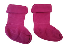 Load image into Gallery viewer, HATLEY Boot Liners Fleece Polyester Girls Magenta Pink S/P (8-10) NEW RRP15

