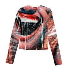 Load image into Gallery viewer, DIESEL Ladies T-Clauzi-M1 Long Sleeve Polyester T Shirt Size S NEW RRP 350

