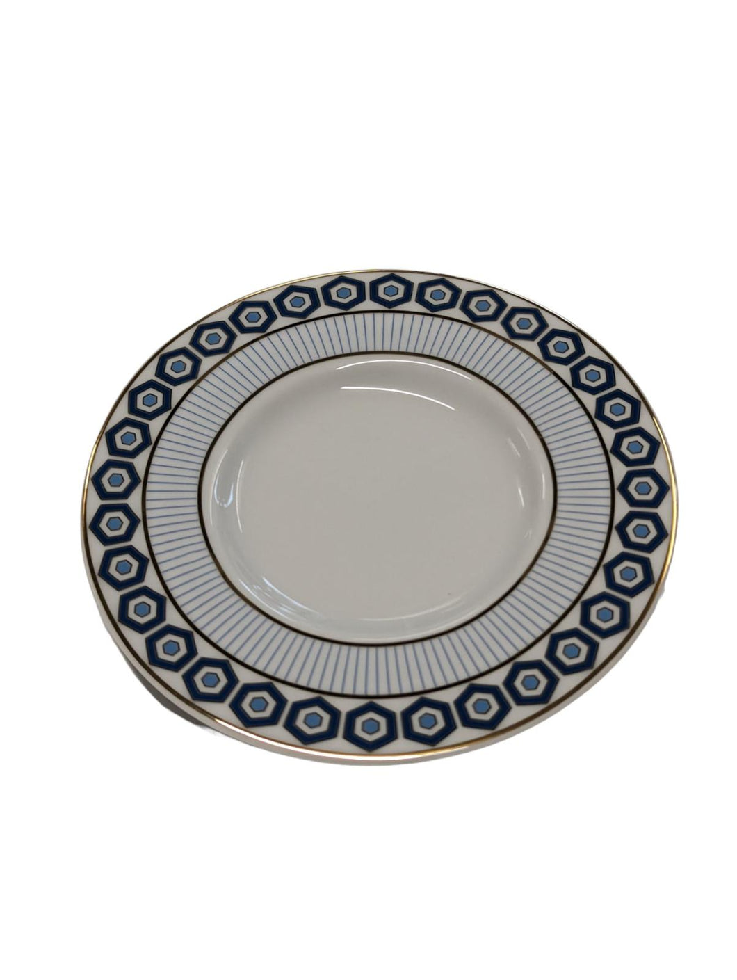 JONATHAN ADLER Newport Saucer Traditional White Pattern Multicoloured NEW RRP 20