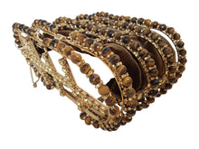 Load image into Gallery viewer, ROSANTICA Holli Diletta Bag Beads/Crystals Mini Tote Brown/Gold OS NEW RRP950
