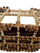 Load image into Gallery viewer, ROSANTICA Holli Diletta Bag Beads/Crystals Mini Tote Brown/Gold OS NEW RRP950
