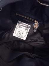 Load image into Gallery viewer, MOSCHINO Teddy Bear Backpack Bag Nylon Zip Ladies Girls Black OS NEW RRP620
