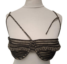 Load image into Gallery viewer, ISA BOULDER Teardrop Bra Reversible Under Wire Black/Calico 32E OS NEW RRP185
