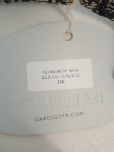 Load image into Gallery viewer, ISA BOULDER Teardrop Bra Reversible Under Wire Black/Calico 32E OS NEW RRP185
