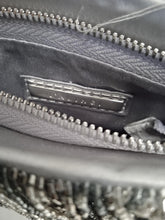 Load image into Gallery viewer, L&#39;ALINGI Fringe Micro Eternity Bag Crystals Metallic Fabric Silver OS NEW RRP895
