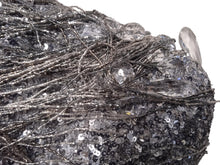 Load image into Gallery viewer, L&#39;ALINGI Fringe Micro Eternity Bag Crystals Metallic Fabric Silver OS NEW RRP895
