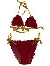 Load image into Gallery viewer, SHERRIS Bikini Set Triangle Tie Side Red Swim Costume Size XS NEW RRP 245
