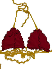 Load image into Gallery viewer, SHERRIS Bikini Set Triangle Tie Side Red Swim Costume Size XS NEW RRP 245
