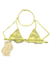Load image into Gallery viewer, ISA BOULDER Weavestring Bikini Top Removable Choker Green XS NEW RRP 175
