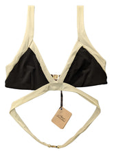Load image into Gallery viewer, AGENT PROVOCATEUR Mazzy Bikini Bra Top Black White Bra Top UK 14 NEW RRP 115
