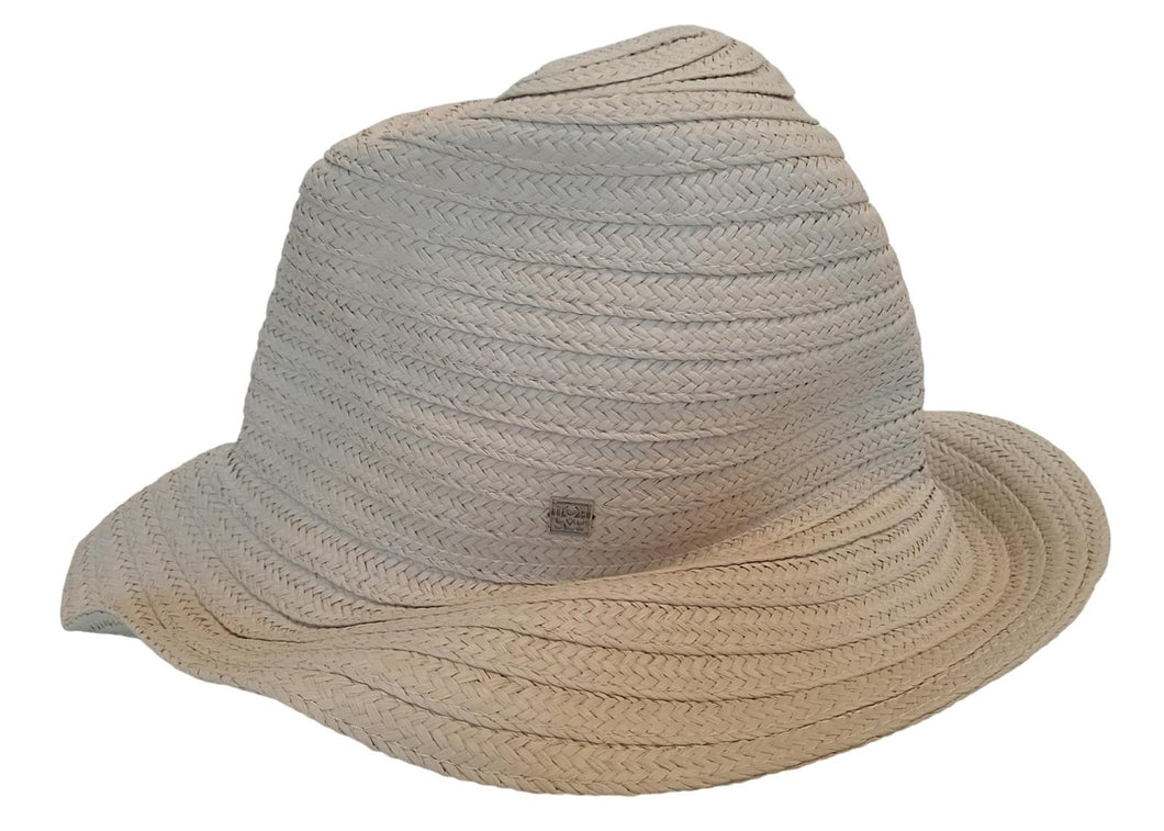 TOTEME Panama Hat Raffia Effect Sun Hat Viscose Shell Neutral XS/S NEW RRP200