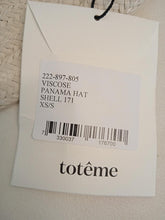 Load image into Gallery viewer, TOTEME Panama Hat Raffia Effect Sun Hat Viscose Shell Neutral XS/S NEW RRP200
