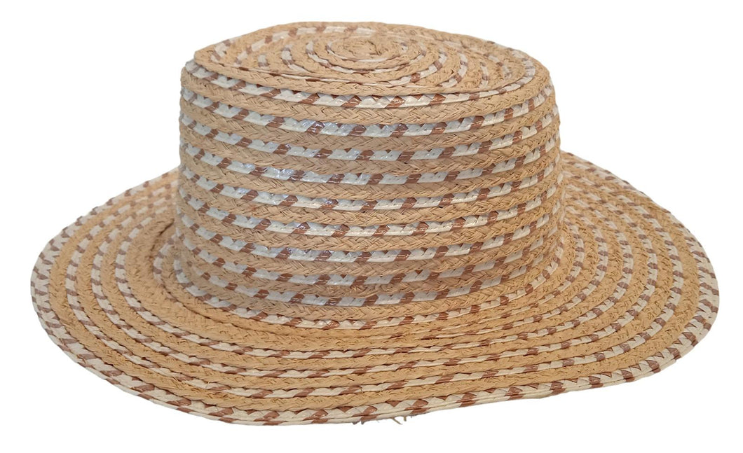 GIGI BURRIS Noelle Fedora Hat Woven Raffia Straw Ladies Brown OS NEW RRP330