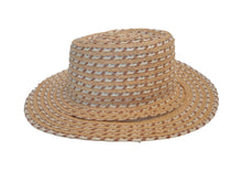 Load image into Gallery viewer, GIGI BURRIS Noelle Fedora Hat Woven Raffia Straw Ladies Brown OS NEW RRP330
