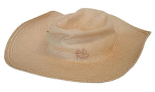 Load image into Gallery viewer, RUSLAN BAGINSKIY Monogram Embellished Hat Straw Ladies Neutral S NEW RRP275
