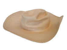 Load image into Gallery viewer, RUSLAN BAGINSKIY Monogram Embellished Hat Straw Ladies Neutral S NEW RRP275
