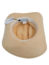 Load image into Gallery viewer, RUSLAN BAGINSKIY Monogram Embellished Hat Straw Ladies Neutral S NEW RRP275

