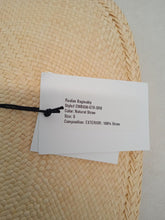 Load image into Gallery viewer, RUSLAN BAGINSKIY Monogram Embellished Hat Straw Ladies Neutral S NEW RRP275
