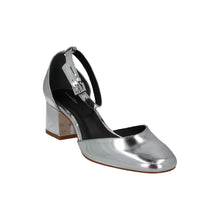 Load image into Gallery viewer, REFORMATION Mallori Shoes Closed Toe Heel Silver Leather US8 UK7 NEW RRP255
