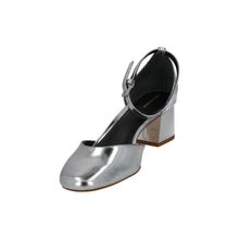 Load image into Gallery viewer, REFORMATION Mallori Shoes Closed Toe Heel Silver Leather US8 UK7 NEW RRP255

