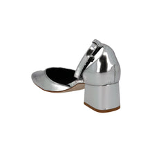 Load image into Gallery viewer, REFORMATION Mallori Shoes Closed Toe Heel Silver Leather US8 UK7 NEW RRP255

