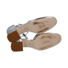 Load image into Gallery viewer, REFORMATION Mallori Shoes Closed Toe Heel Silver Leather US8 UK7 NEW RRP255
