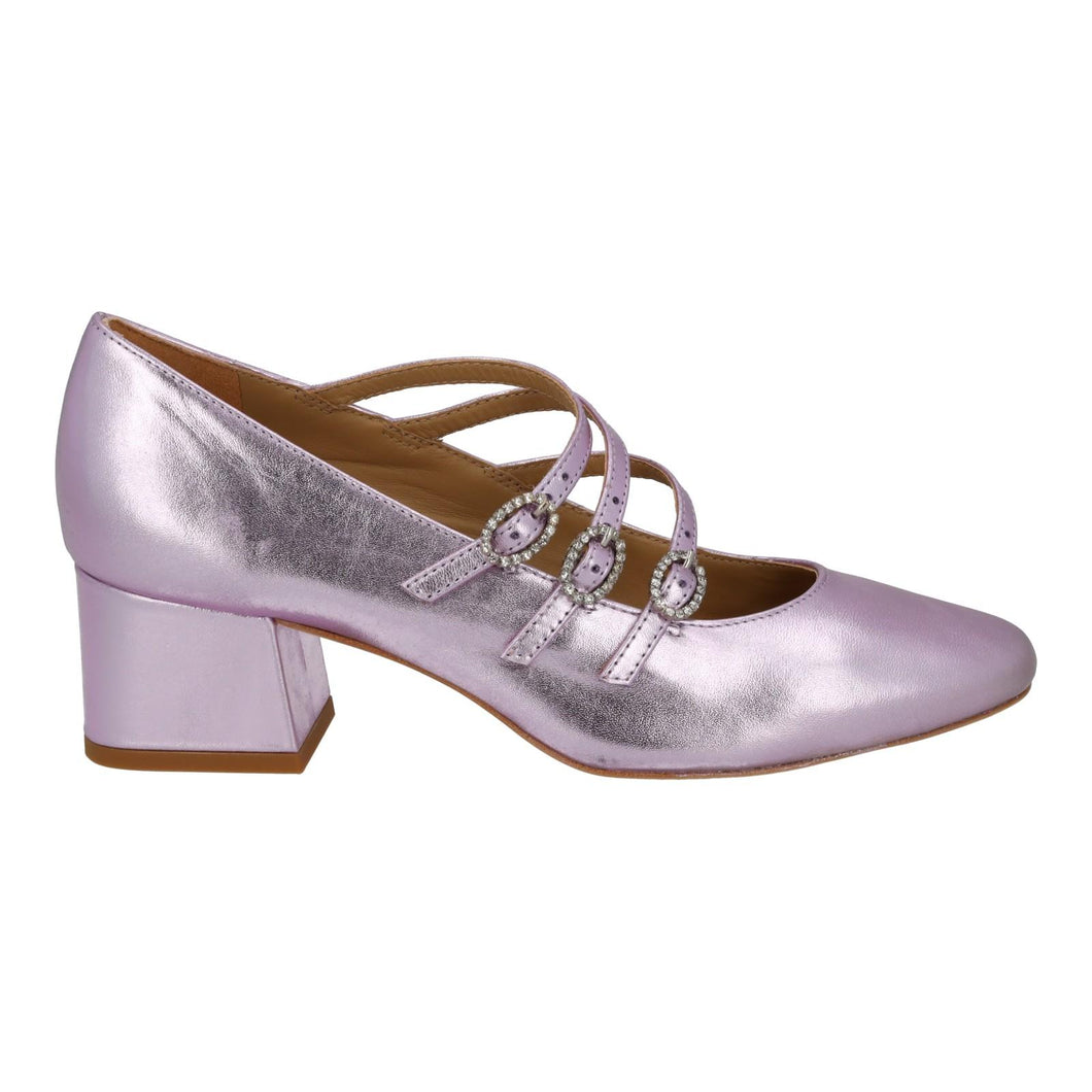 REFORMATION Mimi Shoes Block Heel Point Toe Pump Leather Pink US6 UK4 NEW RRP275