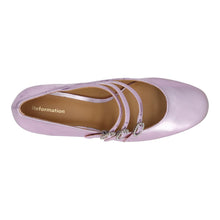 Load image into Gallery viewer, REFORMATION Mimi Shoes Block Heel Point Toe Pump Leather Pink US6 UK4 NEW RRP275
