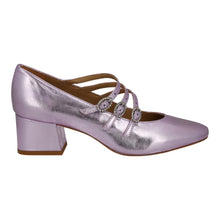 Load image into Gallery viewer, REFORMATION Mimi Shoes Mid Heel Point Pump Leather Metallic Pink UK4 NEW RRP275
