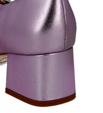 Load image into Gallery viewer, REFORMATION Mimi Shoes Mid Heel Point Pump Leather Metallic Pink UK4 NEW RRP275
