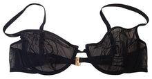 Load image into Gallery viewer, ISOSCELES Spiro Bra Sheer Balconette Mesh Under Wire Spiral Black L NEW RRP220

