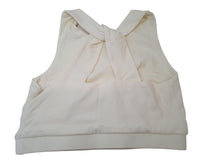 Load image into Gallery viewer, NORBA Soft Sport Twist Bra Top Performance Activewear Gym Ivory S NEW RRP50
