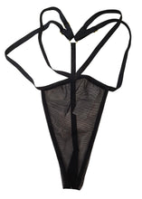 Load image into Gallery viewer, ISOSCELES Principessa G-String Knickers Sheer High Waist Black XS NEW RRP115
