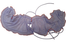 Load image into Gallery viewer, ISOSCELES Radicchio Bra Lace-Up Double Layer Mesh Self Tie Purple XS/S RRP170

