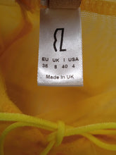 Load image into Gallery viewer, ISOSCELES Farfalle Briefs Knickers Stretch Tulle Draped Yellow UK8 NEW RRP130
