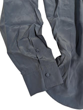 Load image into Gallery viewer, VALENTINO Silk Shirt Slim Fit Scarf Collar Mens Blue Size 44/ XL NEW RRP 750
