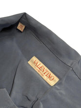 Load image into Gallery viewer, VALENTINO Silk Shirt Slim Fit Scarf Collar Mens Blue Size 44/ XL NEW RRP 750

