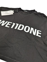 Load image into Gallery viewer, WE11 DONE Logo Cropped Tshirt Top Black Classic Tee Crew Neck Size S NEW RRP 230
