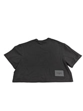 Load image into Gallery viewer, WE11 DONE Logo Cropped Tshirt Top Black Classic Tee Crew Neck Size S NEW RRP 230
