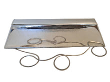 Load image into Gallery viewer, AMINA MUADDI Superamini Yigit Clutch Bag Metallic Leather Silver OS NEW RRP805
