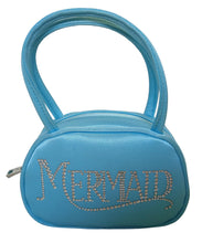 Load image into Gallery viewer, AMINA MUADDI Superamini Mermaid Bag Satin Crystal Turquoise Blue OS NEW RRP590
